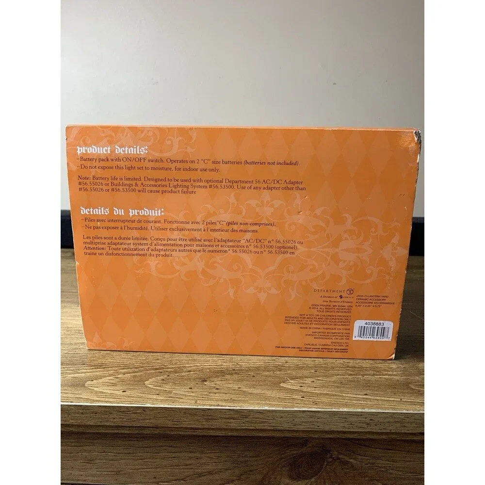 Dept 56 Halloween Jack O Lantern Yard 4038883 Front Pumpkin Lights Tombstones